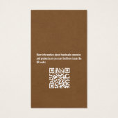 Minimale bruine Labels kaarten Visitekaartje (Achterkant)