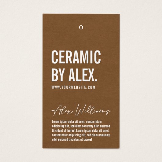 Minimale bruine Labels kaarten Visitekaartje (Voorkant)