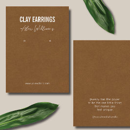 Minimale bruine-Logo juwelen-draagkaart Visitekaartje