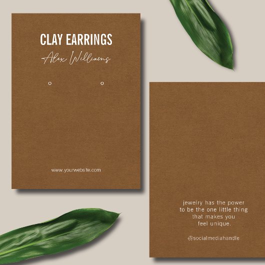 Minimale bruine-Logo juwelen-draagkaart Visitekaartje