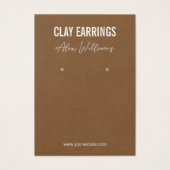 Minimale bruine-Logo juwelen-draagkaart Visitekaartje (Voorkant)