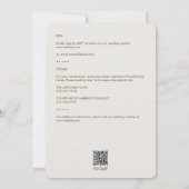 Minimale bruine loof omtrek alles-in-één bruiloft kaart (Achterkant)