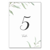 Minimale bruine rustige trouwtafel kaart (Voorkant)