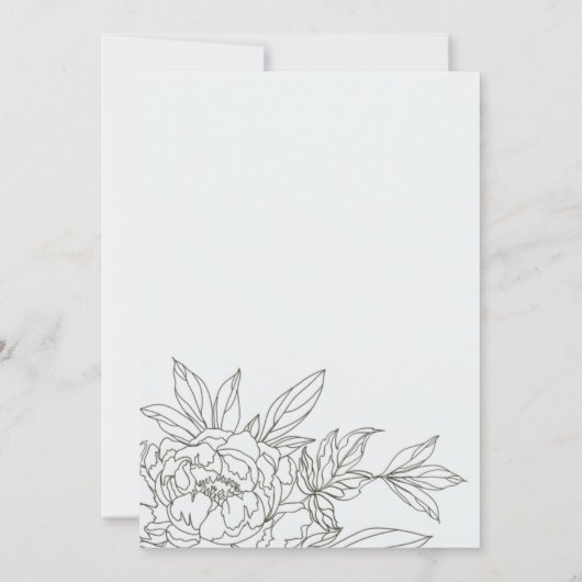 Minimale bruine schets elke zondag kaart (Achterkant)