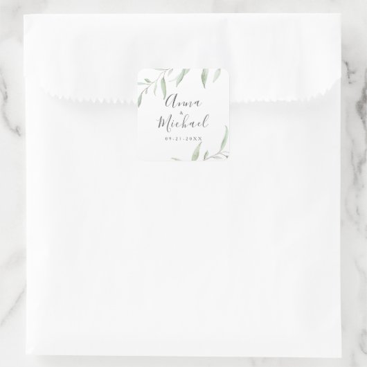 Minimale bruinkoolbruine bruinbruidbruinbruidbruin vierkante sticker (Tas)