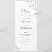 Minimale bruinrustige bruiloft menu (Voorkant)