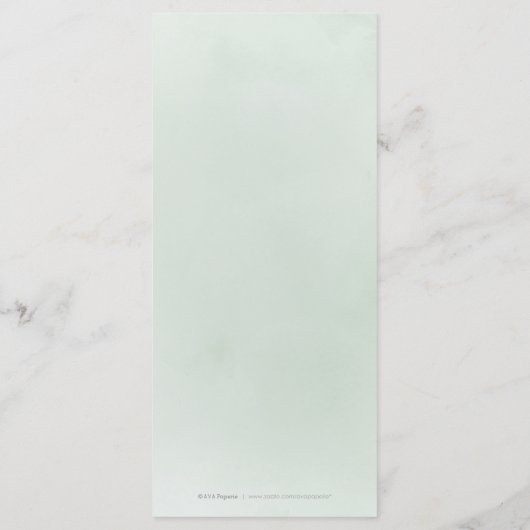 Minimale bruinrustige bruiloft menu (Achterkant)