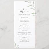 Minimale bruinrustige bruiloft menu (Voorkant)