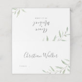 Minimale bruinrustige bruiloft plaatskaartje (Buitenkant ongevouwen)