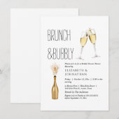 Minimale Brunch En Mousserende Uitnodiging (Voorkant / Achterkant)