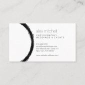 Minimale Brushstroke Circle Fotograaf Visitekaartje (Achterkant)
