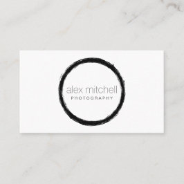 Minimale Brushstroke Circle Fotograaf Visitekaartje