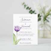 Minimale BUDGET Diep Paars eenzijdig tulpenhuwelij (Staand voorkant)