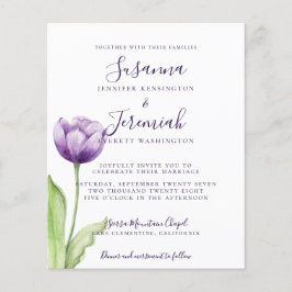 Minimale BUDGET Diep Paars eenzijdig tulpenhuwelij