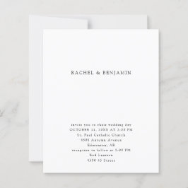 Minimale budget voor eenvoudig zwart-withuwelijk