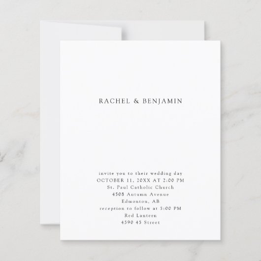 Minimale budget voor eenvoudig zwart-withuwelijk (Voorkant)