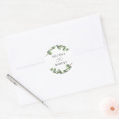 Minimale budgettaire Eucalyptus Weddenschap Klassi Ronde Sticker (Envelop)