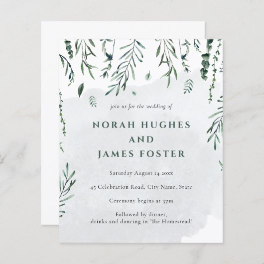 Minimale budgettaire Waterverf met eenvoudige uitw (Voorkant / Achterkant)