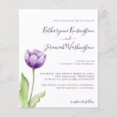 Minimale budgettering lavender Paarse Tulp Weddens (Voorkant)