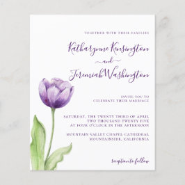 Minimale budgettering lavender Paarse Tulp Weddens