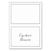 Minimale buffet-voedseletiketten kaart (Voorkant)