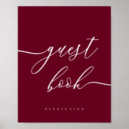 Minimale Burgundy Ceremonie Feest Viering Gast Poster