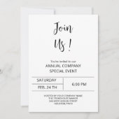 Minimale Business Event Dinner Party Jaarlijks Goe Kaart (Voorkant)