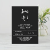 Minimale Business Event Dinner Party Jaarlijks Goe Kaart (Staand voorkant)