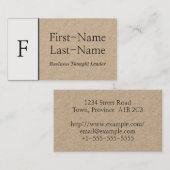 Minimale Business Thought Leader-profielkaart Visitekaartje (Voorkant / Achterkant)