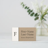 Minimale Business Thought Leader-profielkaart Visitekaartje (Staand voorkant)
