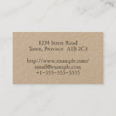 Minimale Business Thought Leader-profielkaart Visitekaartje (Achterkant)