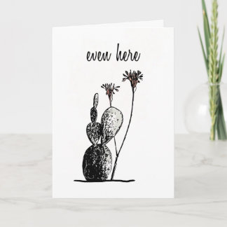 Minimale Cactus Aanmoedigingskaart Kaart
