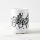 Minimale Cactus in Pot – Black Ink Botanisch Koffiemok (Center)