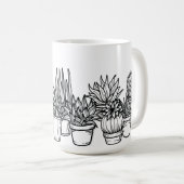 Minimale Cactus in Pot — Koffiemok (Voorkant rechts)