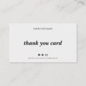 Minimale Café Bedankt Loyalty Card Visitekaartje (Achterkant)