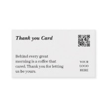 Minimale Café Bedankt Loyalty Card