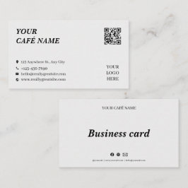 Minimale Café Contact Loyalty Card Visitekaartje