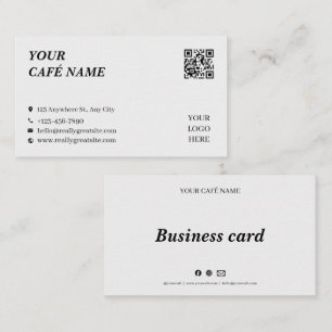 Minimale Café Contact Loyalty Card Visitekaartje