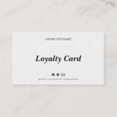 Minimale Café Loyalty Stempelkaart (Achterkant)