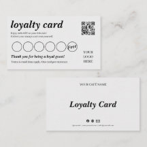 Minimale Café Loyalty Stempelkaart