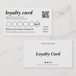 Minimale Café Loyalty Stempelkaart