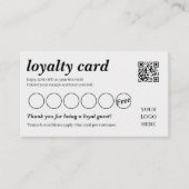 Minimale Café Loyalty Stempelkaart (Voorkant)