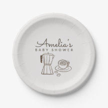 Minimale Café-thema Baby Shower