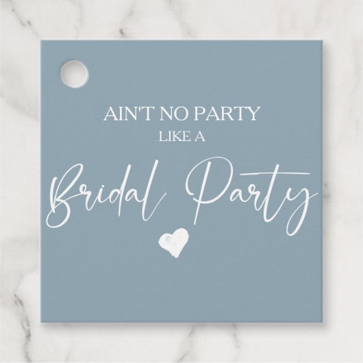 Minimale Calligrafie Bridal Party Bedankjes Labels (Voorkant)