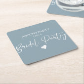 Minimale Calligrafie Bridal Party Kartonnen Onderzetters (Schuin)