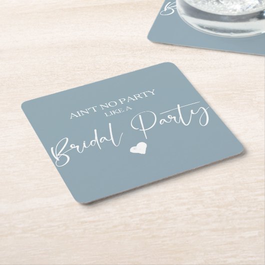 Minimale Calligrafie Bridal Party Kartonnen Onderzetters (Schuin)