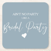 Minimale Calligrafie Bridal Party Kartonnen Onderzetters (Voorkant)