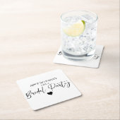 Minimale Calligrafie Bridal Party Kartonnen Onderzetters (Insitu)