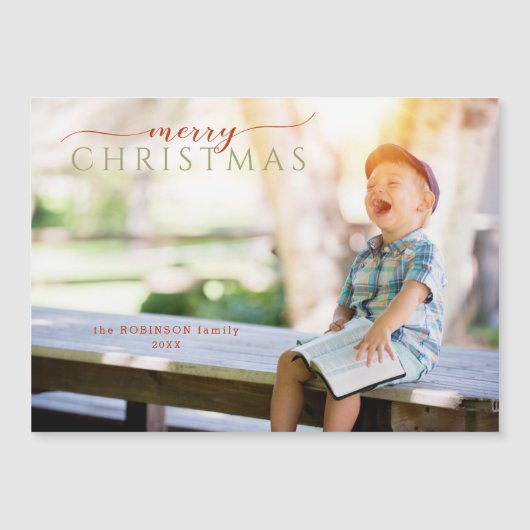 Minimale Calligrafie-groet en foto (Voorkant)