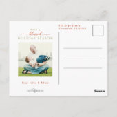 Minimale Calligrafie-groet en foto Briefkaart (Achterkant)